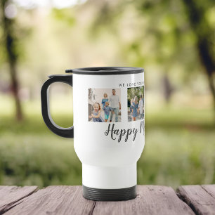 Mug De Voyage Joyeux message personnalisé photo de la fête des m