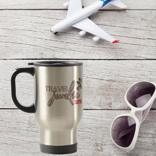 Mug De Voyage Junkie du voyage Avion Minimaliste Personnalisé