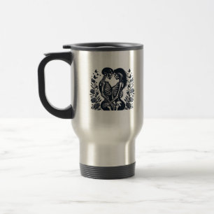 Mug De Voyage Jusqu'à la mort nous - Skeleton Couple Design Goth