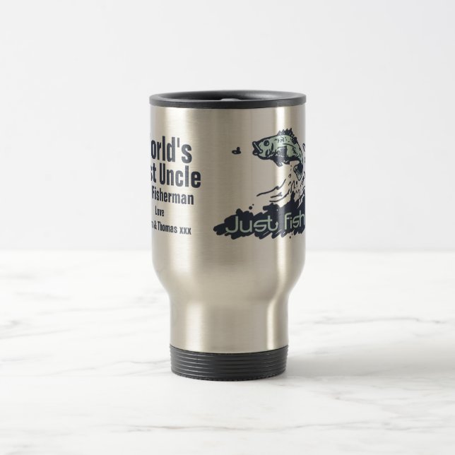 Mug De Voyage Juste pêche du meilleur pêcheur de l'oncle du (Centre)