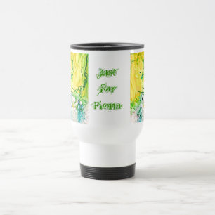 Mug De Voyage "Juste pour Fiona" - Art floral Abstrait