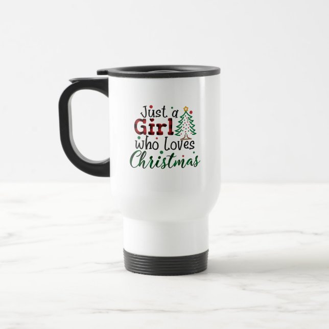 Mug De Voyage Juste Une Fille Qui Aime Noël Amant Noël (Gauche)