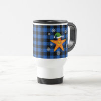 Kawaii Xmas Starfish sur Blue Buffalo Motif