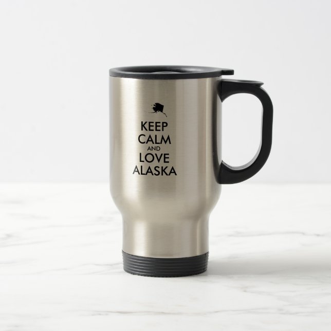 Mug De Voyage KEEP CALM et LOVE ALASKA (Droit)