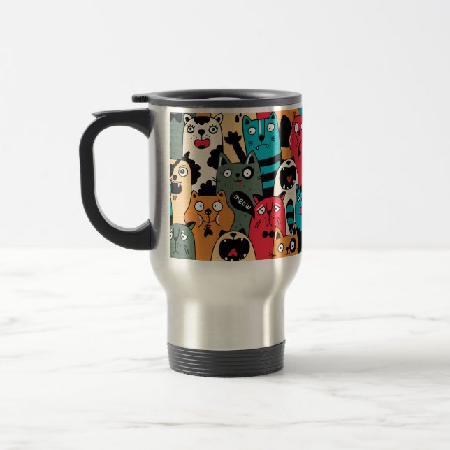 Mug De Voyage La foule des chats (Gauche)