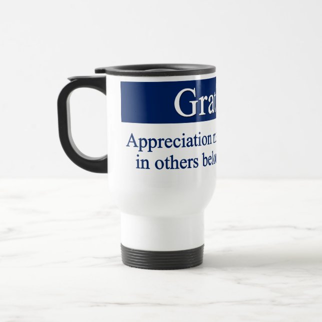 Mug De Voyage La gratitude met en évidence le meilleur (Gauche)