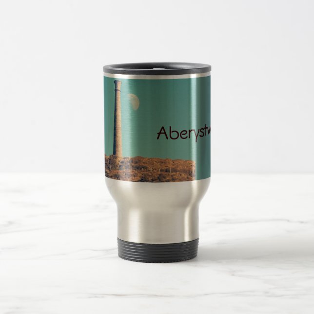 Mug De Voyage La Lune et une tour : Aberystwyth (Centre)