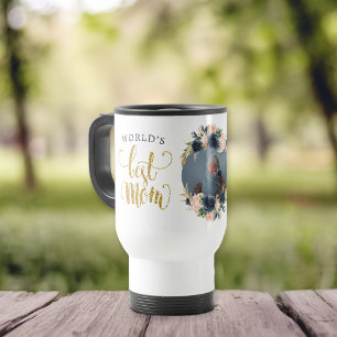 Mug De Voyage La meilleure photo botanique rose de la marine de 