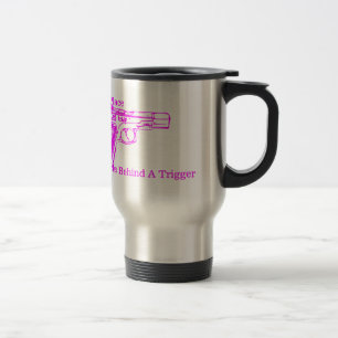 Mug De Voyage La place d'une femme est derrière un déclencheur