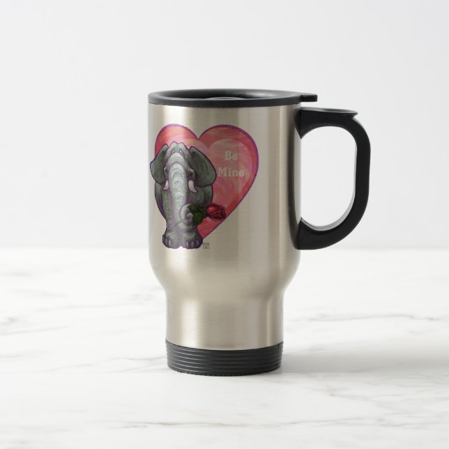 Mug De Voyage La Saint-Valentin des éléphants (Droit)