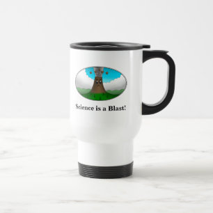 Mug De Voyage "La science, c'est explosif !" Cartoon Volcan