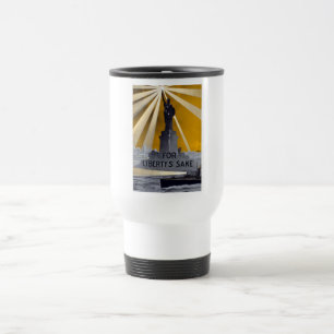 Mug De Voyage La torche de la statue de la Liberté et la marine 