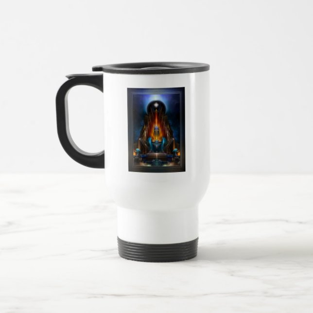 Mug De Voyage La Vision D'Or De L'Art Fractal Arsencia (Gauche)