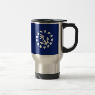 Mug De Voyage L'Ancre nautique américaine de drapeau de yacht