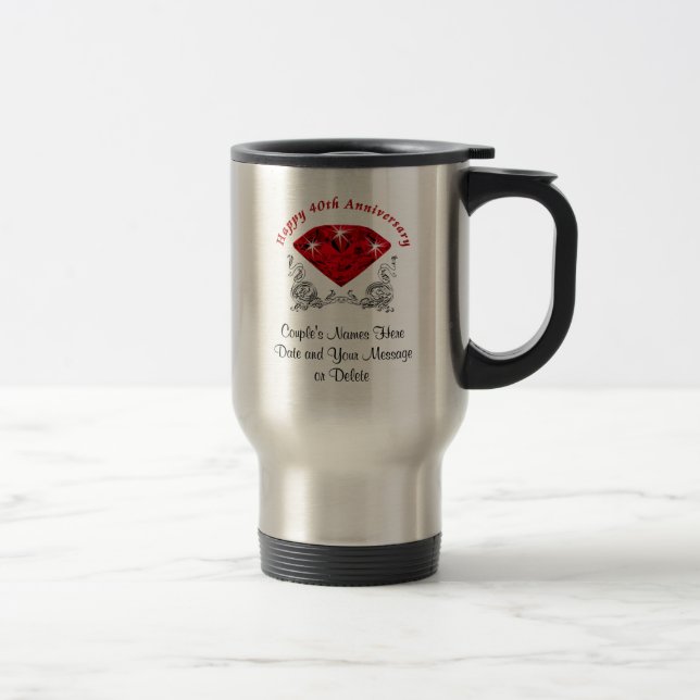 Mug De Voyage L'anniversaire de rubis quarantième attaque 3 (Droit)