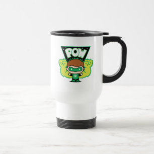 Mug De Voyage Lanterne verte Chibi Formant Des Poings Géants