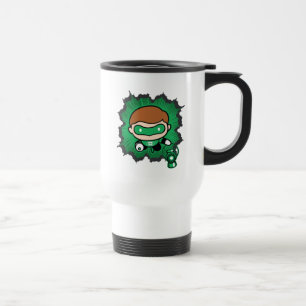 Mug De Voyage Lanterne verte de Chibi qui traverse l'espace