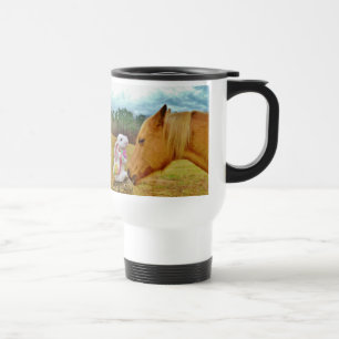 Mug De Voyage Lapin blanc et Cheval jaune