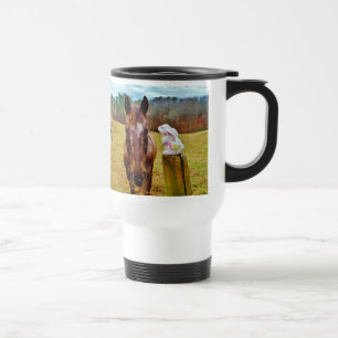 Mug De Voyage Lapin de Pâques et cheval Brown