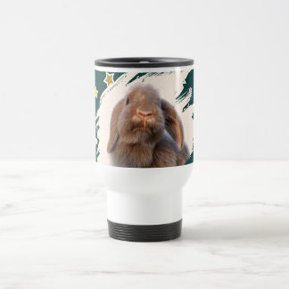 Mug De Voyage Lapin Holland Lop personnalisé Noël Photo Café M
