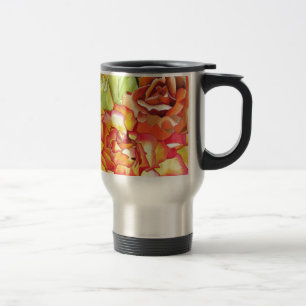 Mug De Voyage L'art de l'aquarelle aux roses orange et jaune