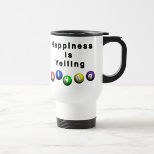 Mug De Voyage Le bonheur est de crier BINGO
