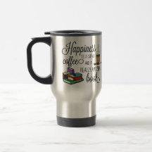 Le bonheur est une coupe de café et un livre Extra
