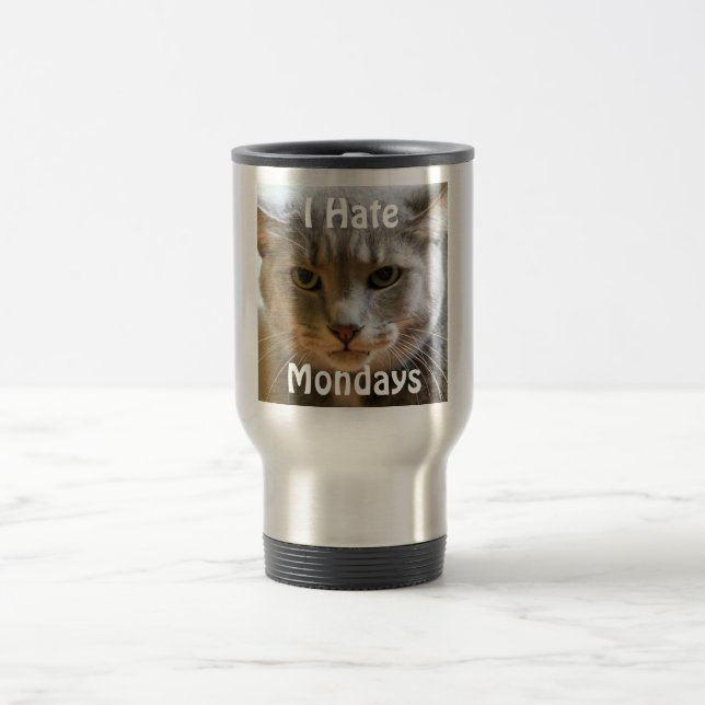 Mug De Voyage Le chat grincheux déteste lundi (Centre)