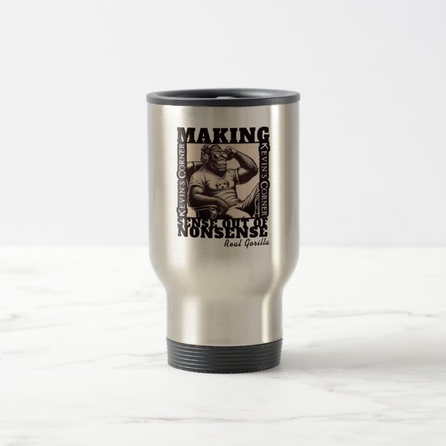 Mug De Voyage Le coin de Kevin Commentaire politique Real Gorill (Centre)