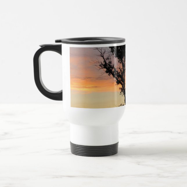 Mug De Voyage Le coucher du soleil du lac Michigan (Gauche)