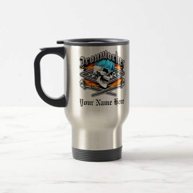 Mug De Voyage Le crâne de serrurier et sarclent des clés (Gauche)