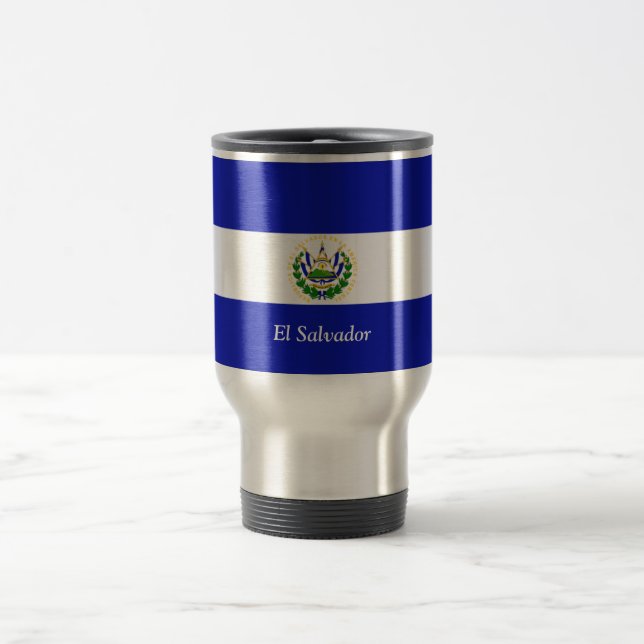 Mug De Voyage Le drapeau du Salvador. (Centre)