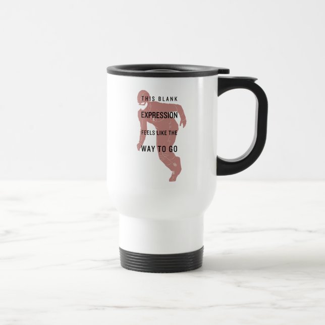 Mug De Voyage Le Flash | Silhouette du devis "Expression vide" (Droite)