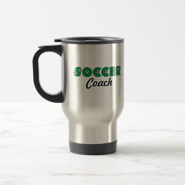 Mug De Voyage Le football en vert (Gauche)