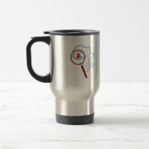 Mug De Voyage Le Ghana sous une loupe