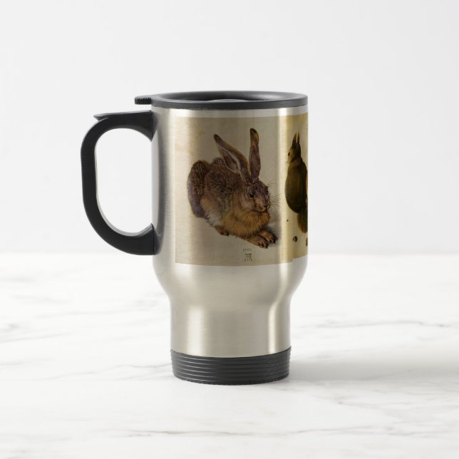 Mug De Voyage Le lapin ( lièvre jeune ), écureuils et hibou (Gauche)