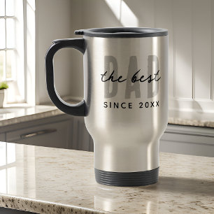 Mug De Voyage Le meilleur papa depuis 20XX Moderne Simple Preppy