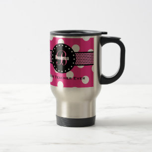Mug De Voyage Le meilleur pois V02 de rose de monogramme de