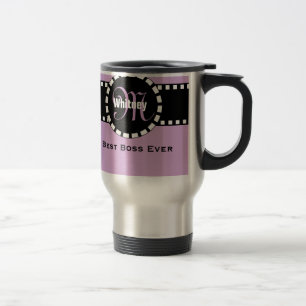 Mug De Voyage Le meilleur POURPRE nommé de monogramme et de