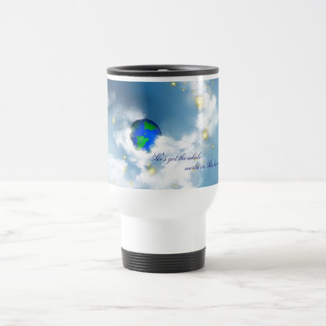 Mug De Voyage Le Monde Entier Dans Ses Mains (Centre)