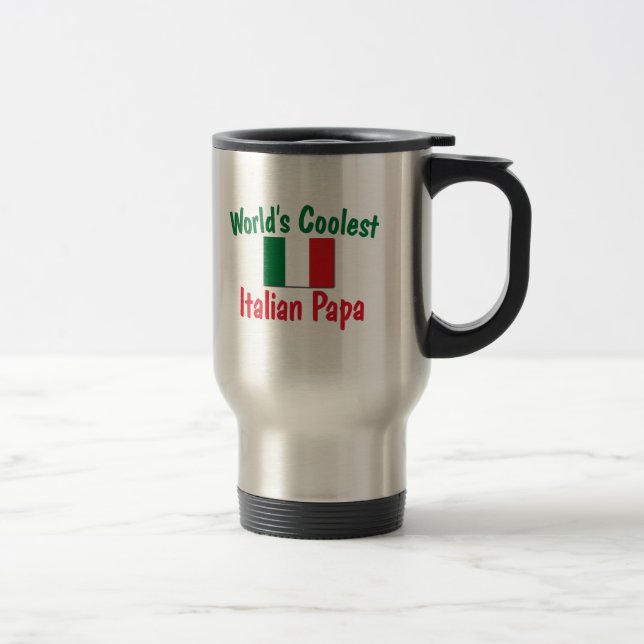 Mug De Voyage Le papa italien le plus frais (Droit)