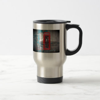 Mug De Voyage le passeport emboutit la cabine téléphonique rouge