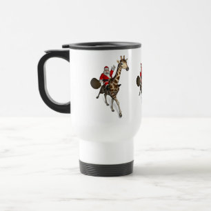Mug De Voyage Le Père Noël Monte Une Girafe