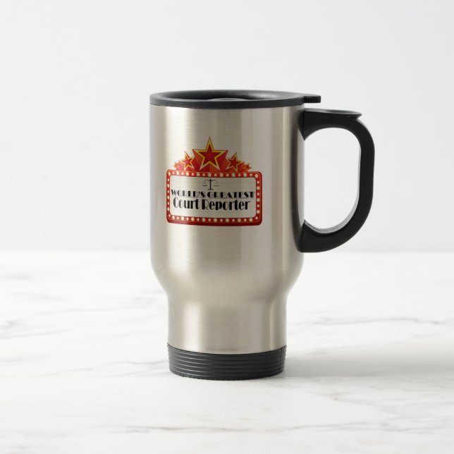 Mug De Voyage Le plus grand sténographe judiciaire du monde (Droit)
