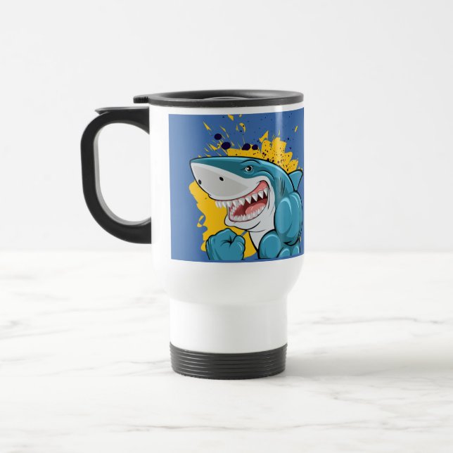 MUG DE VOYAGE LE REQUIN  (Gauche)