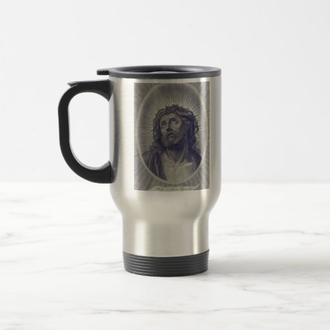 Mug De Voyage Le Saint Visage de Jésus avec Couronne d'Épines Ar (Gauche)