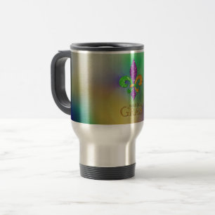 Mug De Voyage Le vert violet doré festif de SlipperyJoe sur le t