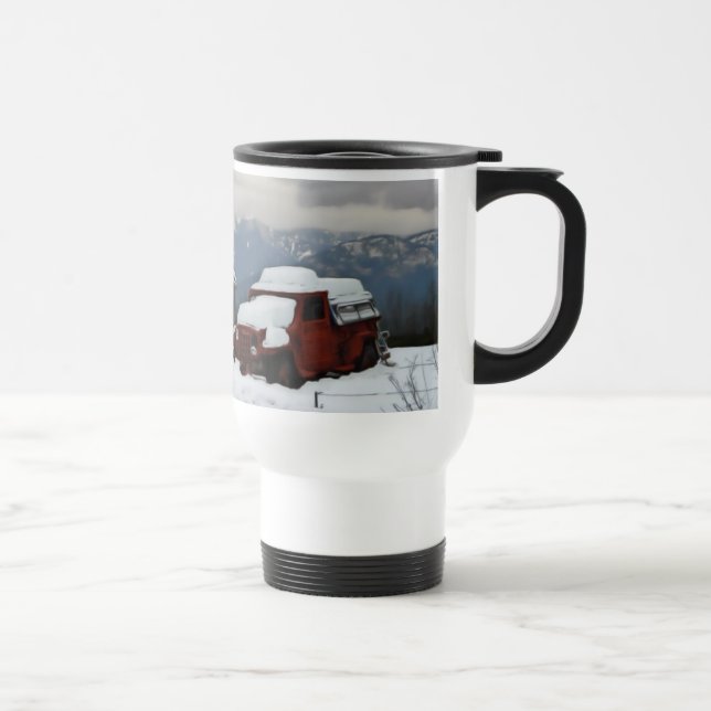 Mug De Voyage Le vieux camion rouge (Droite)