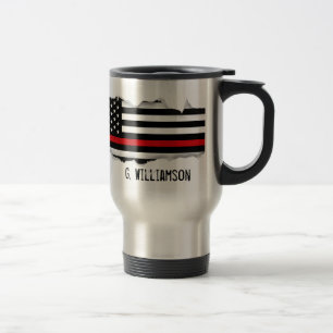 Mug De Voyage Légèrement arrachée ligne rouge nom de coutume 