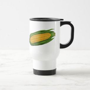 Mug De Voyage Légumes vintages de nourriture ; Épi de maïs ja